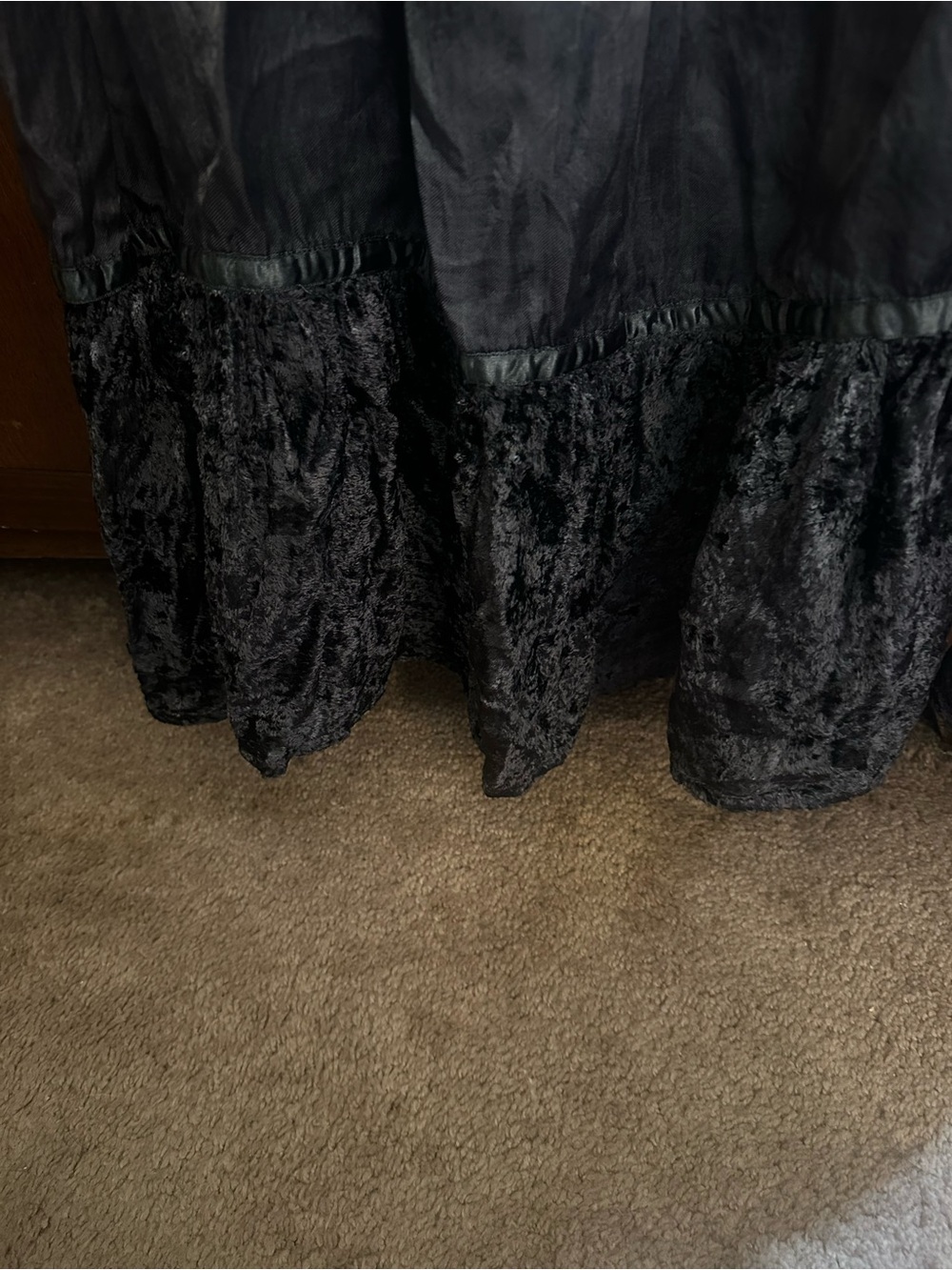 Vintage 00s Grey Ombre Boho Tiered Maxi Skirt π€Large π€ whimsygoth - Picture 10 of 13